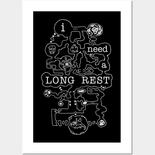 I need a long rest | (w/o path) | Dungeon crawling | DnD Posters and Art